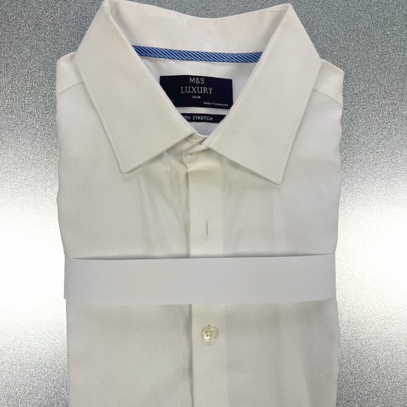 M&S Luxury Slim Shirt - Picture 1 of 1
